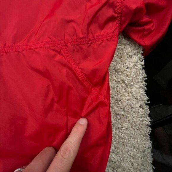 Patagonia Men's Full Zip Windbreaker Rain Jacket Red Medium Pockets w Logo Adult - Picture 12 of 16